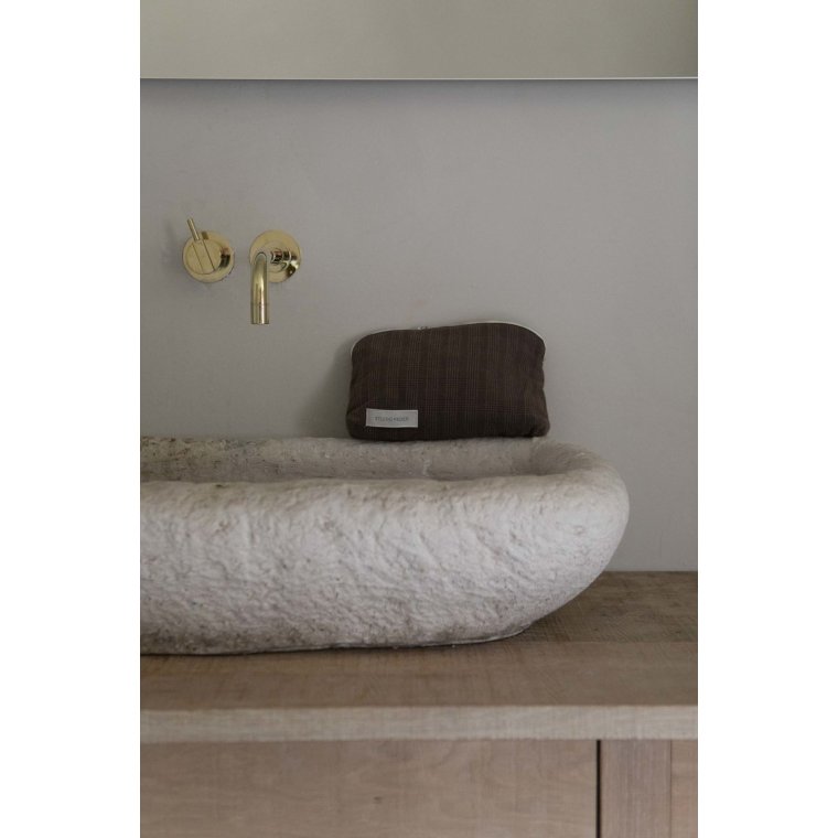 Studio Feder - CELIA MINI TOILETRY BAG - SEERSUCKER - BRUNO CHECK