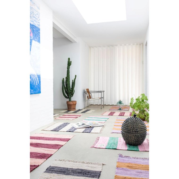 Bongusta - Chindi rug 60x90 - wine & peach