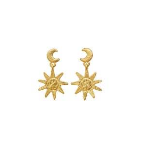 maanesten - Cyra Earrings - forgyldt