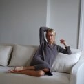 Blue - Mette Dress - Coffee melange
