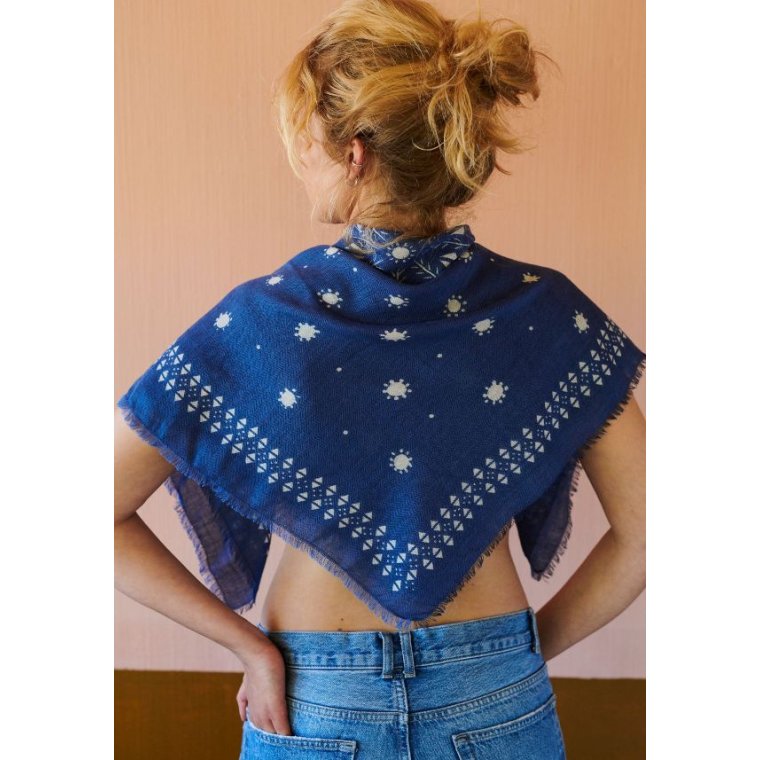 HABIBA - PALOMA SCARF - INDIGO