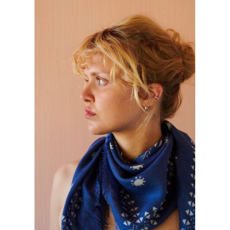HABIBA - PALOMA SCARF - INDIGO