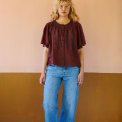 HABIBA - ROMANIA BUTTERFLY SHIRT - BURGUNDY