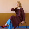 HABIBA - ROMANIA LONG DRESS - BURGUNDY