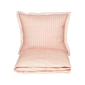 Maanesten - Duvet & Pillowcase set  - Summer Stripe Peach