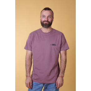 ELSK . EARTH KARMA BRUSHED T-SHIRT - DUSTY AUBERGINE