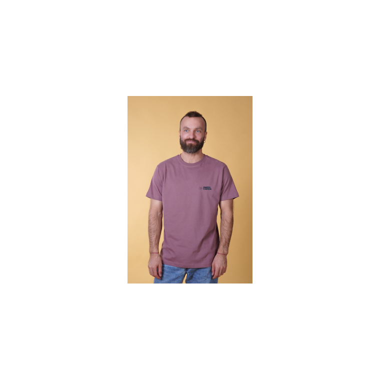 ELSK . EARTH KARMA BRUSHED T-SHIRT - DUSTY AUBERGINE