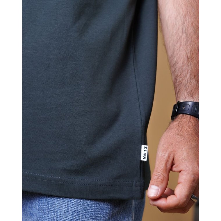 ELSK - ECHO MEN'S BRUSHED T-SHIRT - STONE GREEN