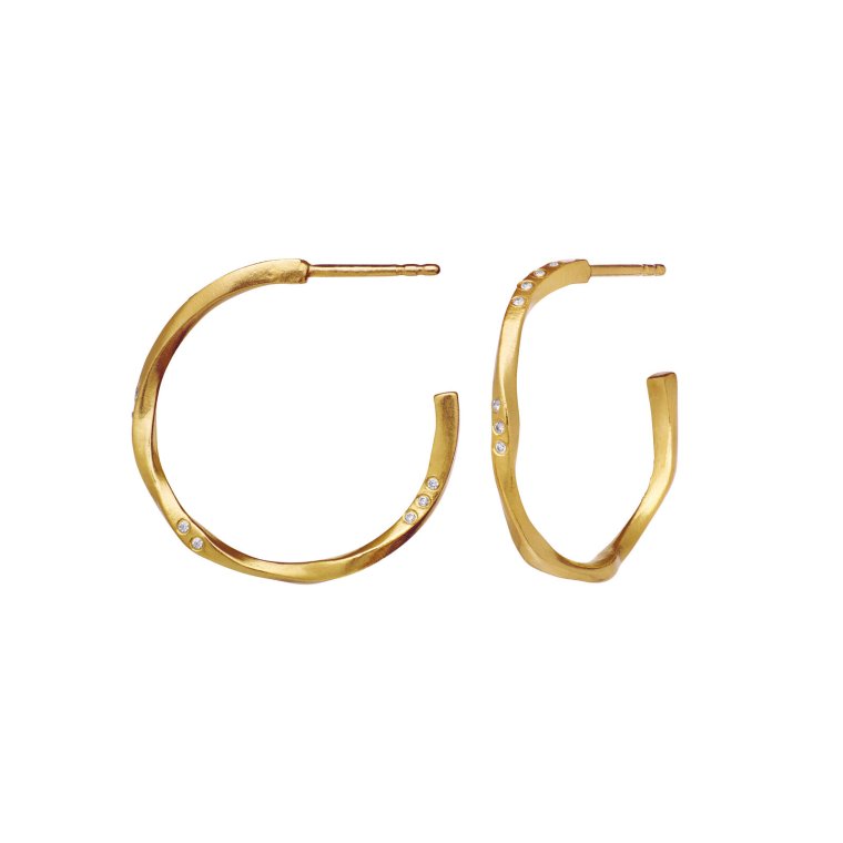 Maanesten - Echo Midi Earrings - Forgyldt