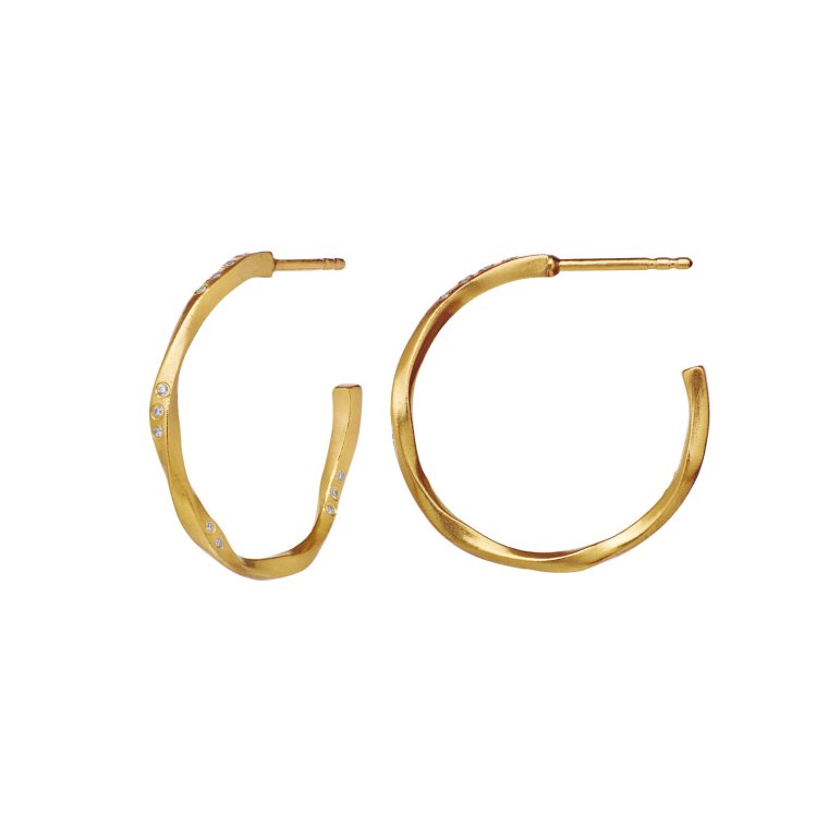 Maanesten - Echo Midi Earrings - Forgyldt