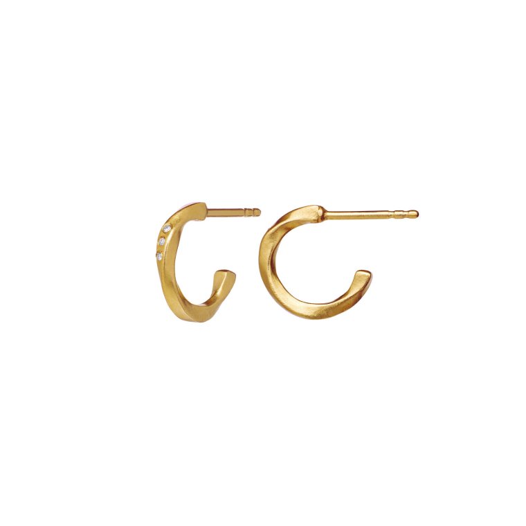 Maanesten - Echo Petite Earrings - Forgyldt