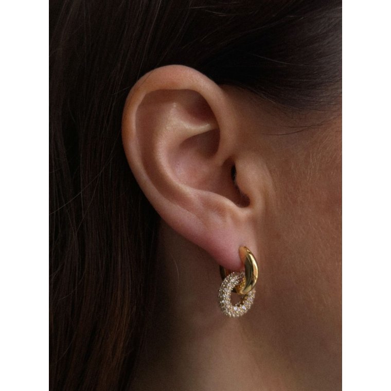 PICO - Emmeline Crystals Hoops - Clear