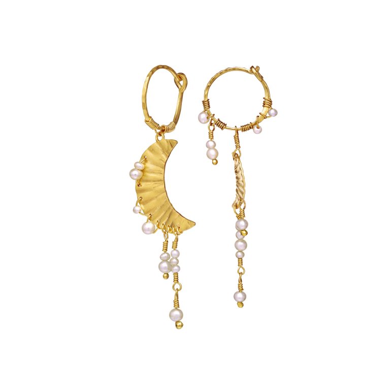 Maanesten - Esta Earrings - Forgyldt