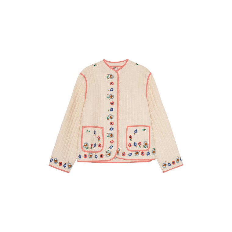 HABIBA - FLORA QUILTED CHINA JACKET - VANILLA