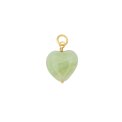 PICO - French Grande Heart Pendant - Jade Green - Forgyldt