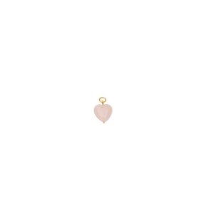 French Grande Heart Pendant - Misty Rose - Forgyldt