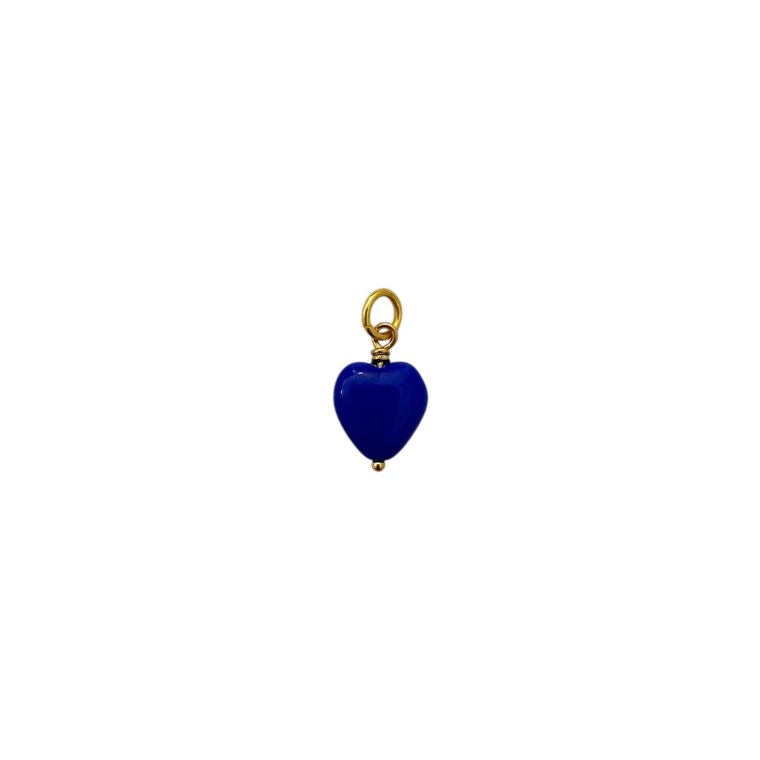 PICO - French Heart Pendant - blue - forgyldt