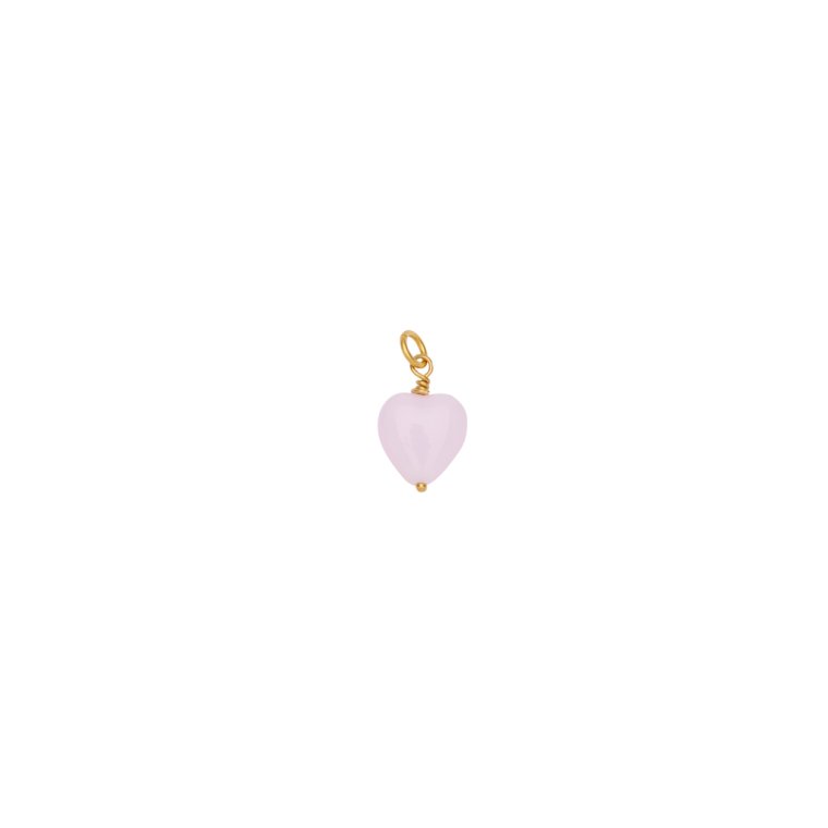 PICO - French Heart Pendant - Rose - forgyldt