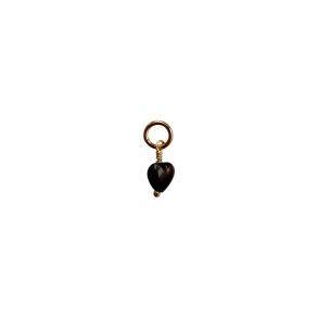 PICO - French Mini Heart Pendant - Mocca- forgyldt