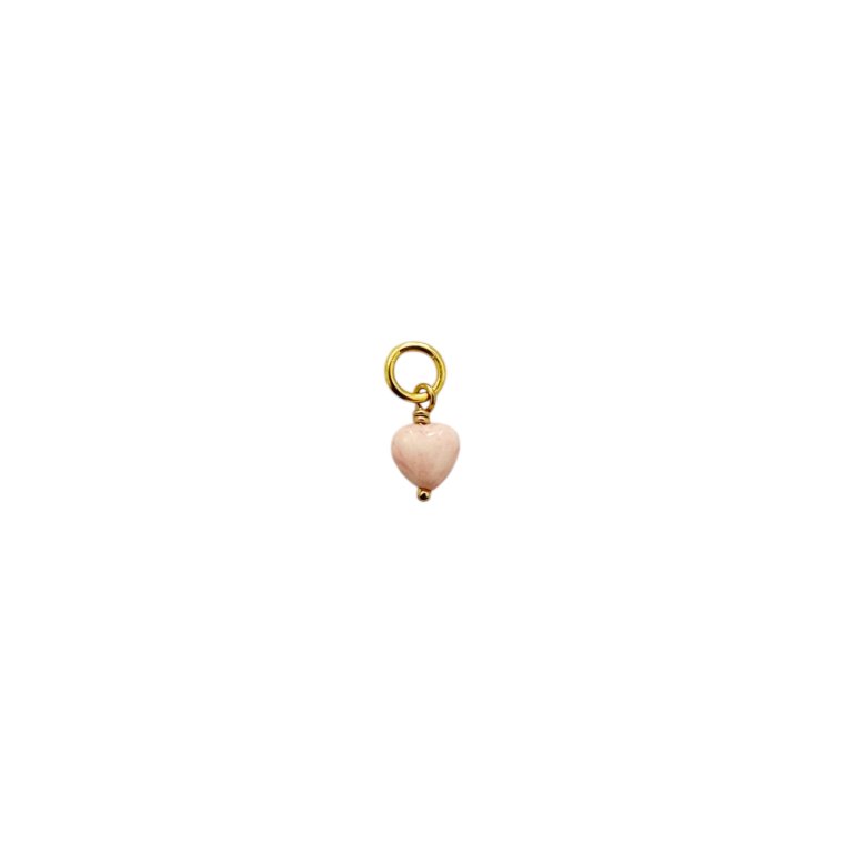 PICO - French Mini Heart Pendant - Powder - forgyldt