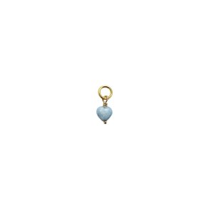 PICO - French Mini Heart Pendant - sky - forgyldt