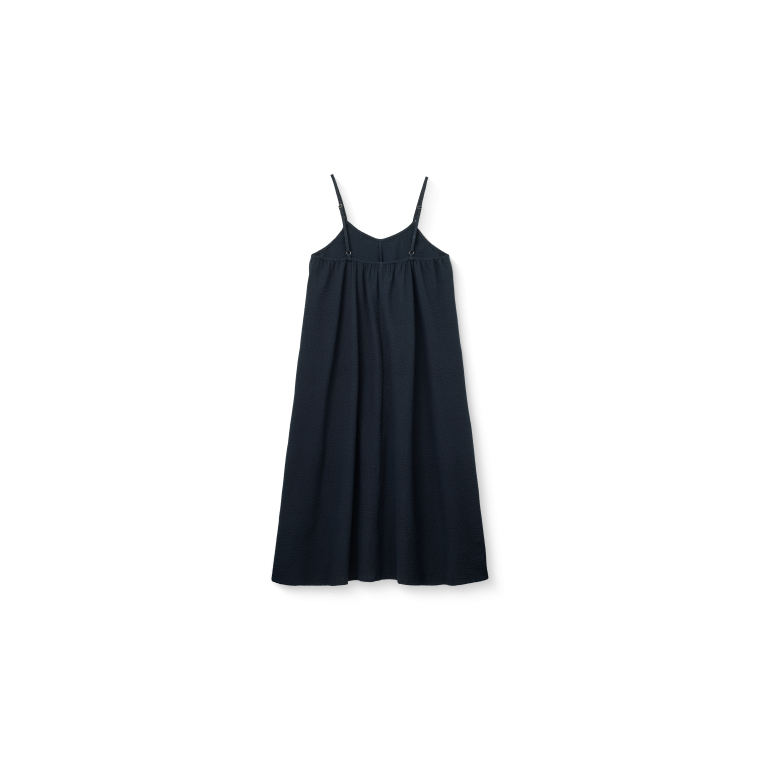 Studio Feder - GERDA DRESS - SEERSUCKER - NAVY