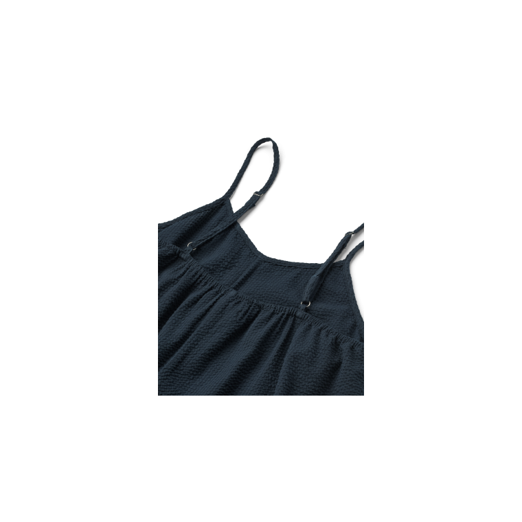 Studio Feder - GERDA DRESS - SEERSUCKER - NAVY