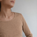 Studio Feder - GERTRUD BLOUSE - COTTON - OAT MELANGE