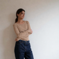 Studio Feder - GERTRUD BLOUSE - COTTON - OAT MELANGE
