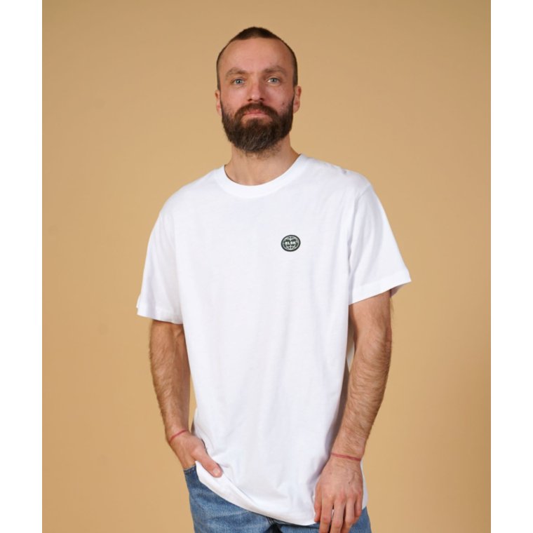 ELSK - GLOBE MEN'S BRUSHED T-SHIRT - OPTIC WHITE