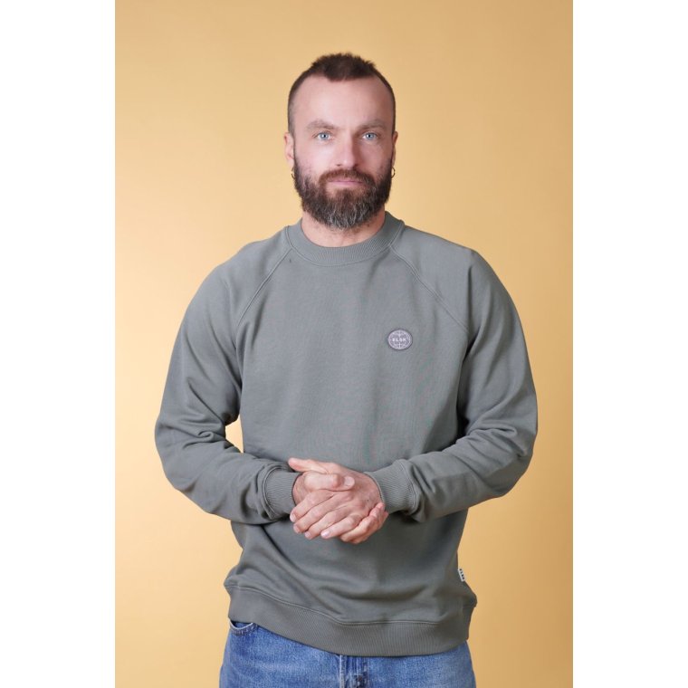 ELSK - GLOBE MEN'S RAGLAN CREWNECK - CASTOR GRAY