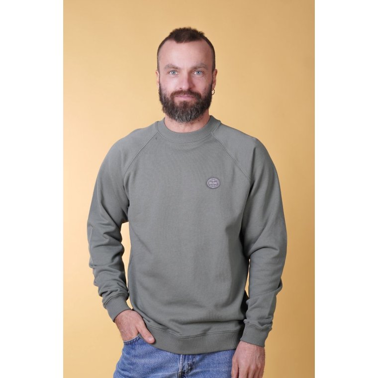 ELSK - GLOBE MEN'S RAGLAN CREWNECK - CASTOR GRAY