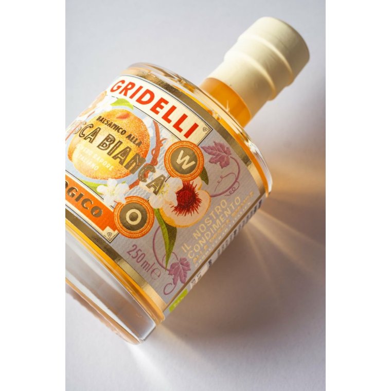 Gridelli - Aceto Balsamico Al Pesca Bianca - Hvid Balsamico Med Hvid Fersken