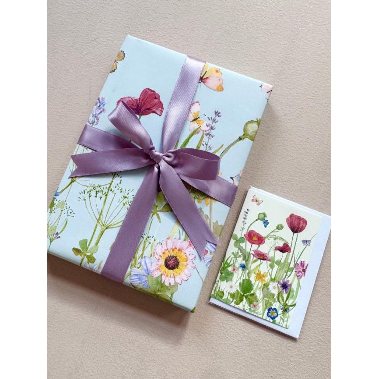 All By Voss - Gavepapir, 5 m - Wild Flowers