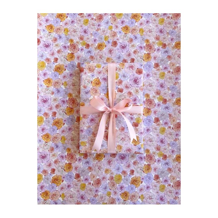 All By Voss - Gavepapir, 5 m - Rose Field
