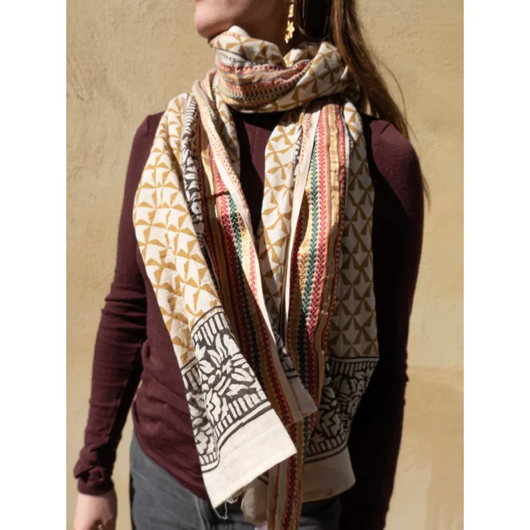 Craft Sisters - Bagru Scarf - Gold - 110