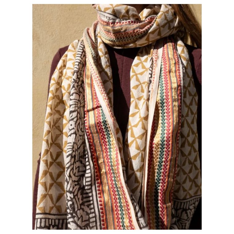 Craft Sisters - Bagru Scarf - Gold - 110