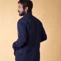 ELSK - HERRINGBONE MEN'S SIGNATURE OVERSHIRT - DARK NAVY