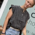 FRAU - Napoli pure linen deco top - Beluga