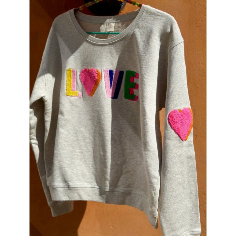 LULU�S LOVE - Love sweatshirt multi double - grey melange