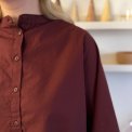 FRAU - Madrid wide sleeve shirt - Red Mahogany