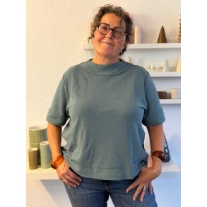 By Basics - 4070 shirt w raw edges ss - zinc