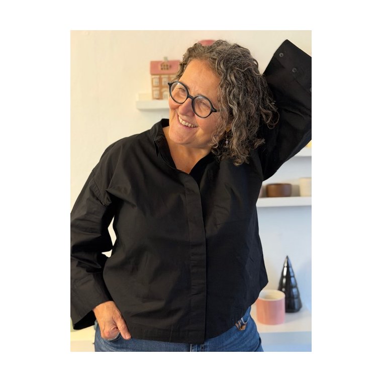 FRAU - Nice wide sleeve shirt - Black