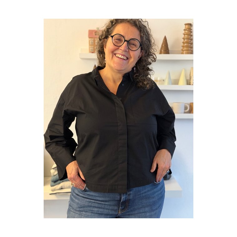 FRAU - Nice wide sleeve shirt - Black