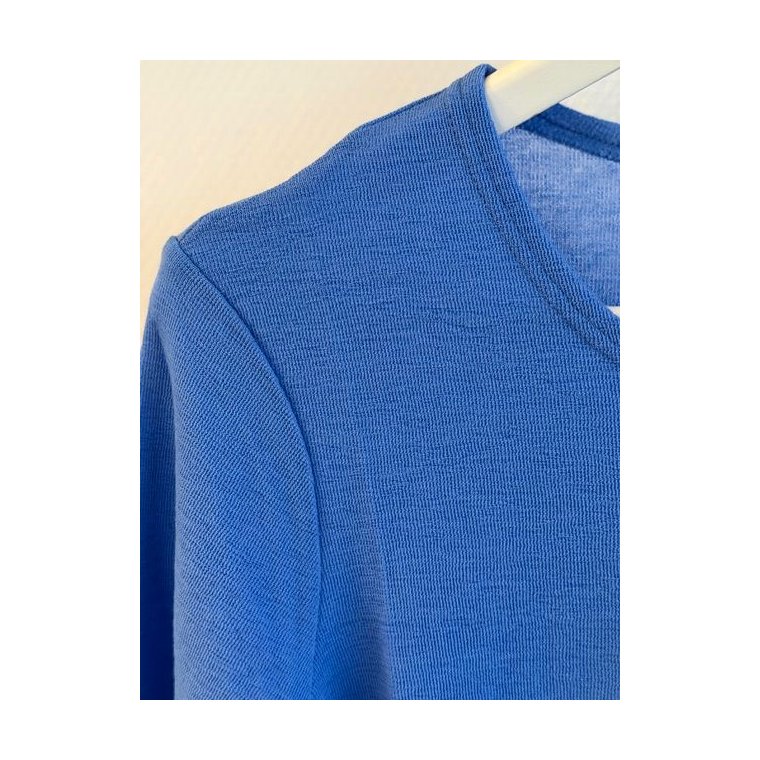 By Basics - 4002 shirt r-neck l/s - milky blue