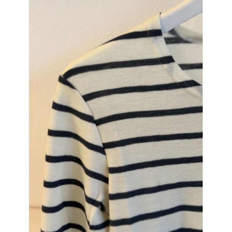 By Basics - 4002 shirt r-neck l/s - raw white/asphalt