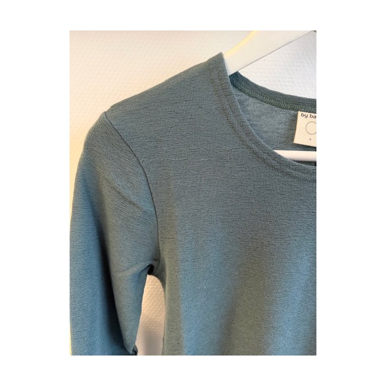 By Basics - 4002 shirt r-neck l/s - zinc