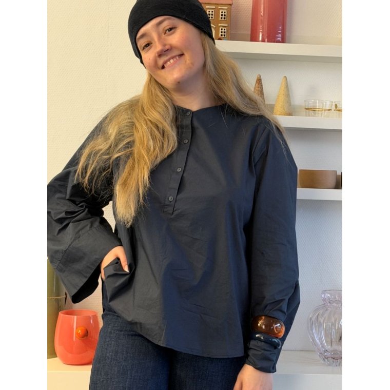 FRAU - Madrid wide sleeve shirt - India Ink