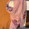 LULU�S LOVE - Cashmere small scarf flower - rose