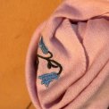 LULU�S LOVE - Cashmere small scarf flower - rose